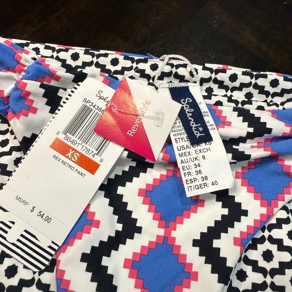 Splendid Reversible Retro Colorful Geometric Bikini Bottom - Picture 3 of 9